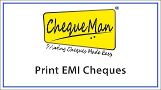 How to Print EMI Cheques [upl. by Norre]