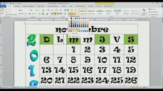 Tutorial de word  Cómo crear un calendario con tablas [upl. by Estrellita]