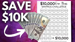 Save 10000 In One Year Savings Challenge HOW TO SAVE 10K IN A YEAR [upl. by Annaya931]