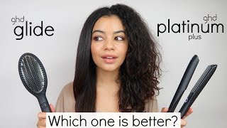 GHD GLIDE VS GHD PLATINUM PLUS ON CURLY HAIR  HONEST REVIEW [upl. by Alohs]