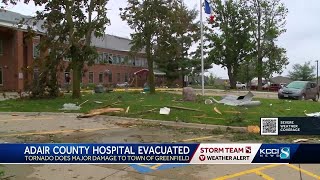 Greenfield tornado Adair County hospital evacuated [upl. by Juxon]