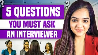 Questions to ask at the End of an Interview  For Freshers amp Experience Holders [upl. by Yrrej]