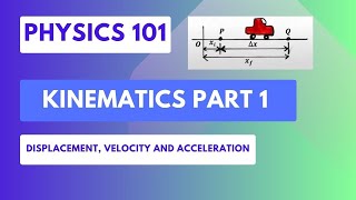 Physics 101 Kinematics Part 1 Displacement Velocity and Acceleration [upl. by Quickman]