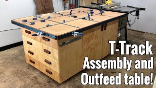 TTrack Assembly table  Outfeed table with tons of storage [upl. by Nnadroj967]