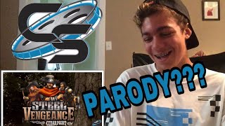 Coaster Studios Steel Vengeance Parody REACTION [upl. by Gnem998]