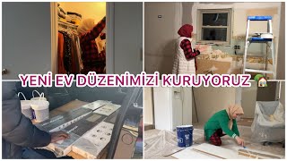 MUTFAK ADAMIZ İNŞAA EDİLDİ  PARKELERİMİZİ SATIN ALDIK 😍 DOLAPLARIMI YERLEŞTİRİYORUM ✅ [upl. by Veator]