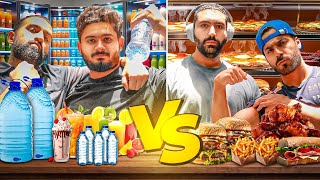 فريق سوائل 🚰VS 🍖 فريق الجوامد 24 ساعة  طلع الموضوع صعب 😭 [upl. by Nodroj]