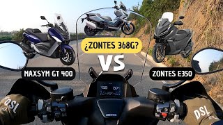 🛵🤫ZONTES 368G ¿SE ACABÓ EL DEBATE ENTRE SYM GT 400 VS ZONTES E350 review 368g comparativo fyp [upl. by Ezequiel]