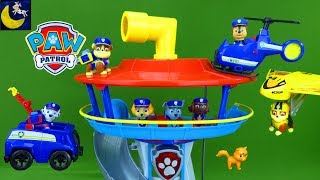 Paw Patrol TOYS Police Pups amp Lookout Tower Chase Rubble Ultimate Air Rescue Toy [upl. by Pavyer]