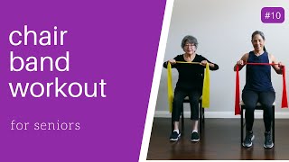 Resistance Band Chair Workout for Seniors Beginner Exercisers [upl. by Radbun235]