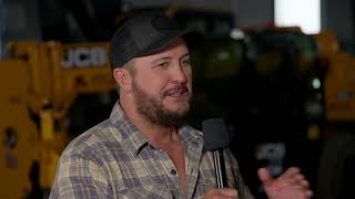 Luke Bryan talks cohosting CMAs Awards with Peyton Manning amp Peyton teaching at Tennessee 93023 [upl. by Rrats]